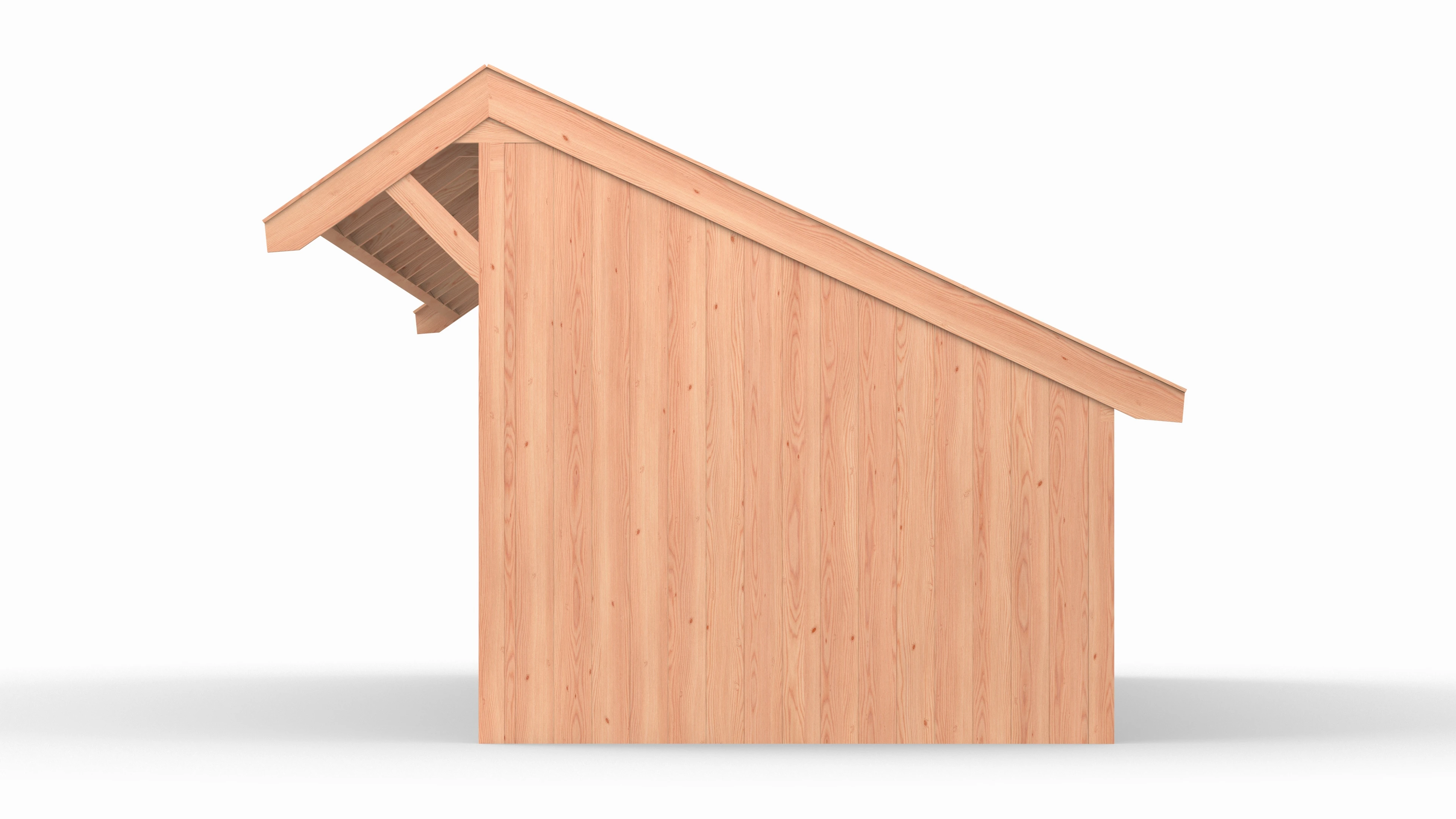 Douglas kapschuur, 900 x 300, met achterwand en twee zijwanden, Westwood Comfort - Afbeelding 6